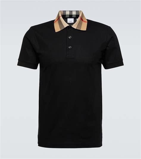 polo burberry contraffatte logo|Check Label Cotton Polo Shirt in Black .